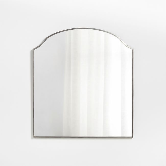 CRATE & BARREL - Espejo Pared Con Marco Metálico Gris 102x92 Cm Crate & Barrel