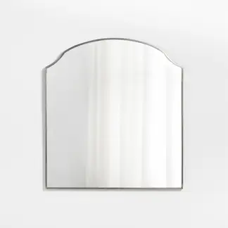CRATE & BARREL - Espejo Pared Con Marco Metálico Gris 102x92 Cm