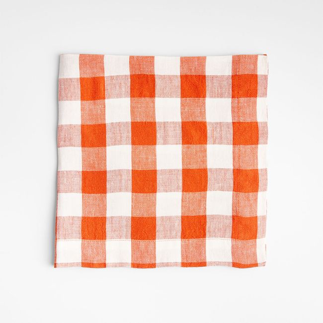 CRATE & BARREL - Servilleta Lino Vichy 56X56 Cm Crate&Barrel