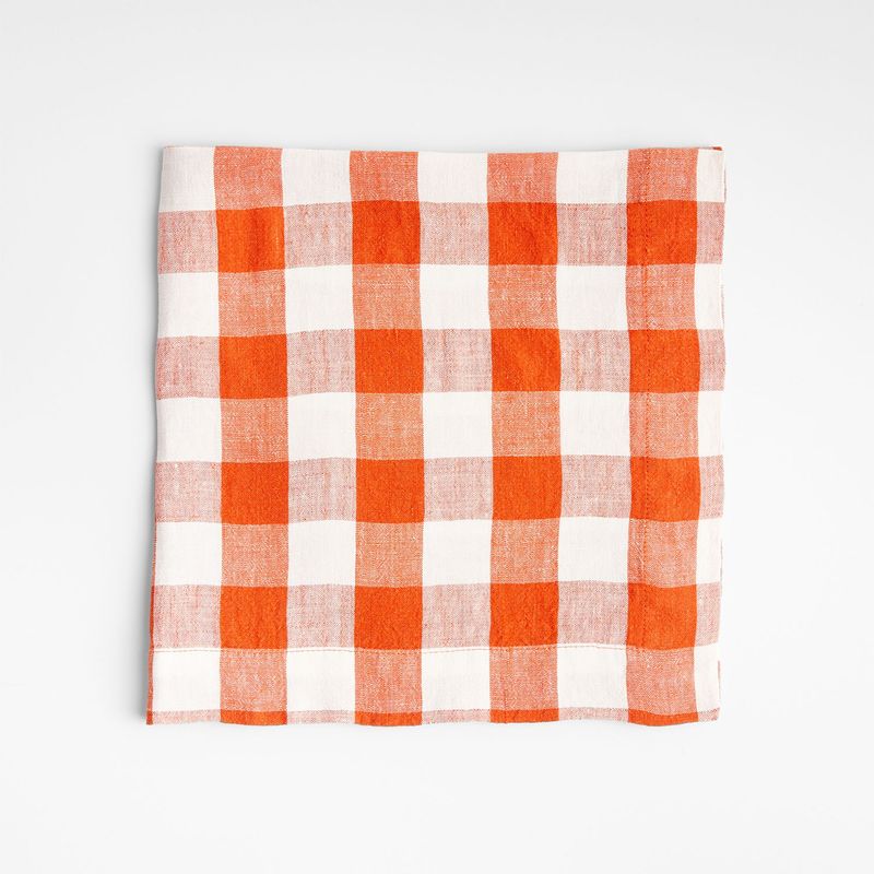 CRATE & BARREL - Servilleta Lino Vichy 56X56 Cm Crate&Barrel