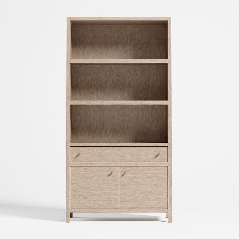 CRATE & BARREL - Librero Keane Madera Natural Crate & Barrel