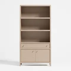 CRATE & BARREL - Librero Keane Madera Natural