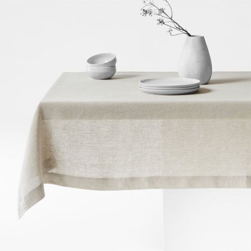 CRATE & BARREL - Mantel Lino Natural Marin Crate & Barrel