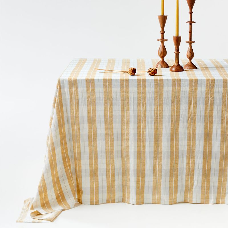 CRATE & BARREL - Mantel Lino Amarillo Marin Crate & Barrel
