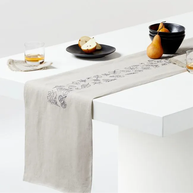 CRATE & BARREL - Camino Mesa Hojas Otoño 229cm Crate & Barrel