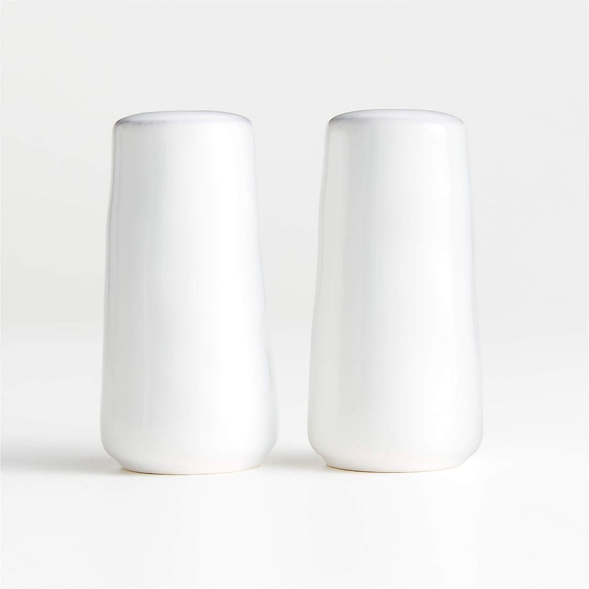 CRATE & BARREL - Salero y Pimentero Marin Blanco 8cm Crate & Barrel
