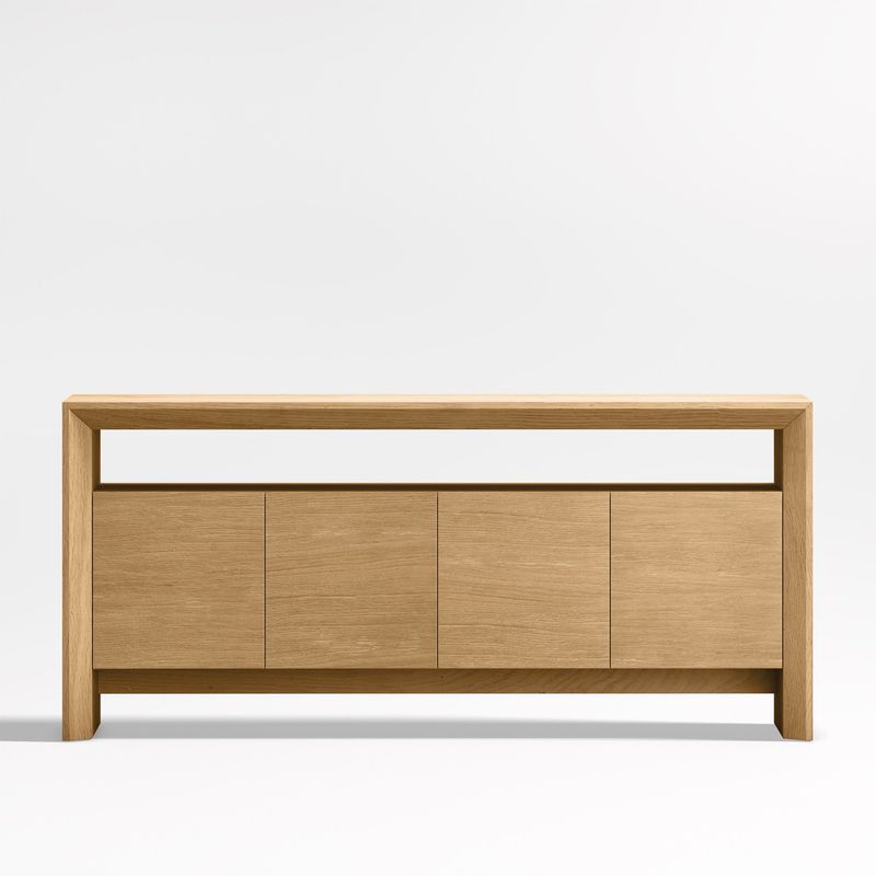 CRATE & BARREL - Rack Bajo Natural Crate & Barrel