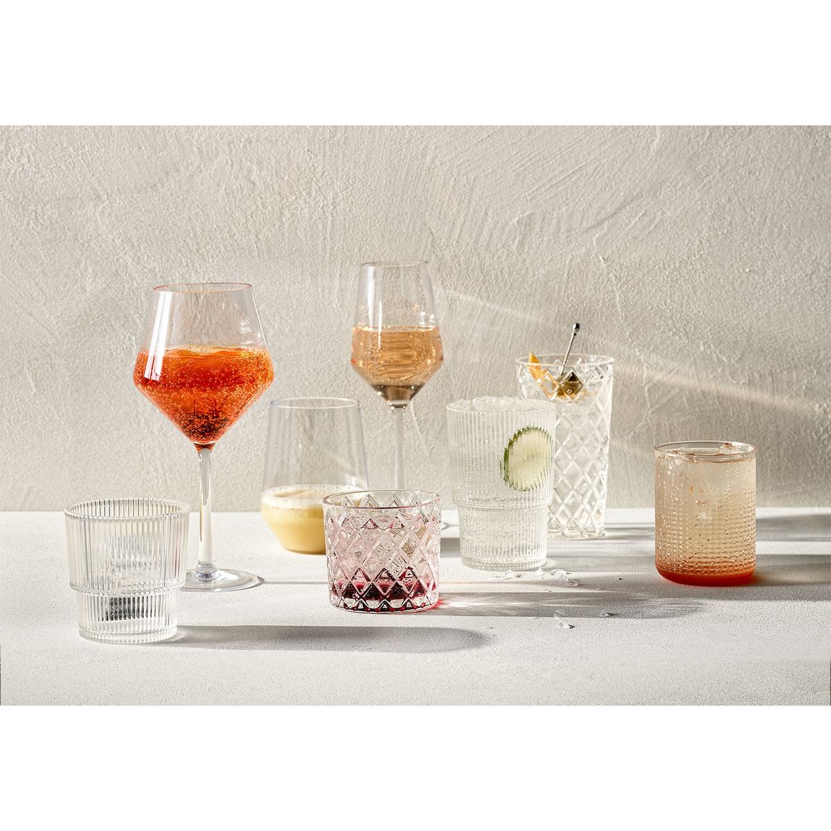 CRATE & BARREL - Vaso Acrilico Corto Hatch Crate & Barrel