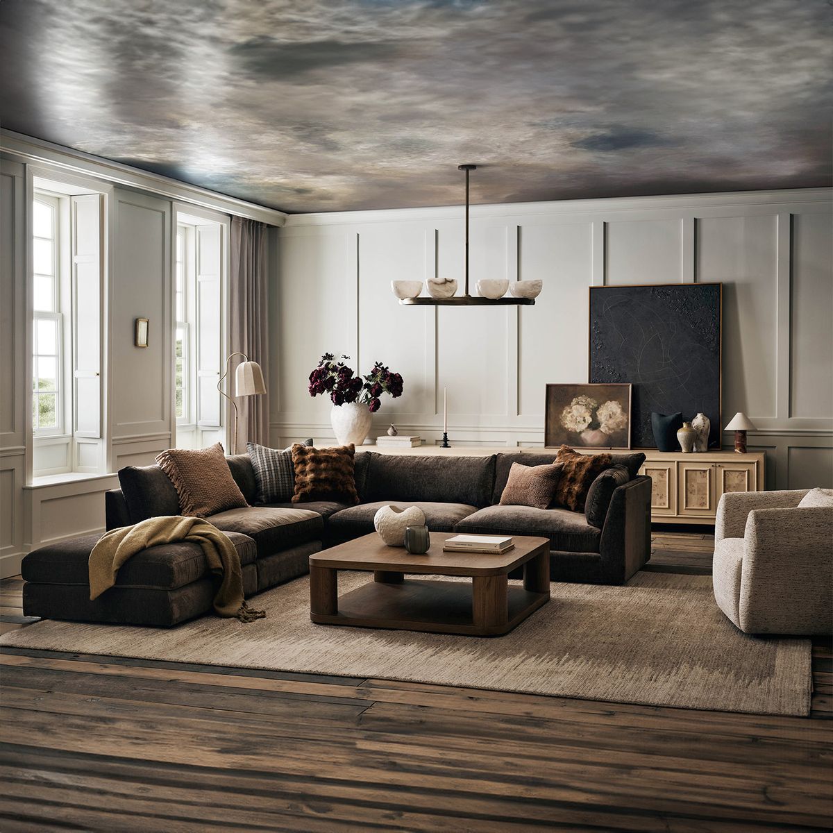 CRATE & BARREL - Funda Cojín Sashiko 60x40 Cm Crate & Barrel