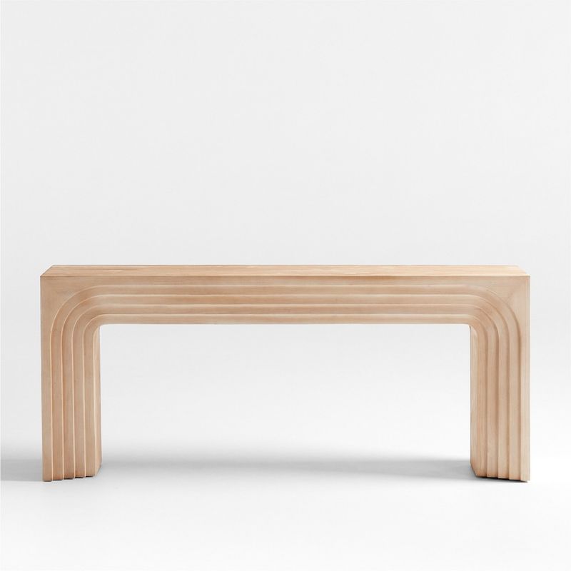 CRATE & BARREL - Consola Valo 183Cm Rectangular Pino Natural Crate & Barrel