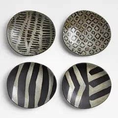 CRATE & BARREL - Platos Aperitivo Terracota En B Y N