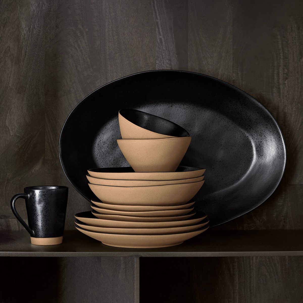 CRATE & BARREL - Plato Ensalada Marin Reciclado Crate&Barrel