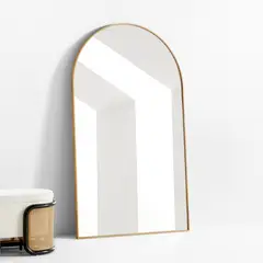 CRATE & BARREL - Espejo De Piso Arco Edge Roble Xl