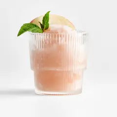 CRATE & BARREL - Vaso Alto Acrílico Bajo Atwell Acanalado 325 Ml