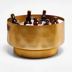 CRATE & BARREL - Cubetera Aluminio 1 Pieza Martillado
