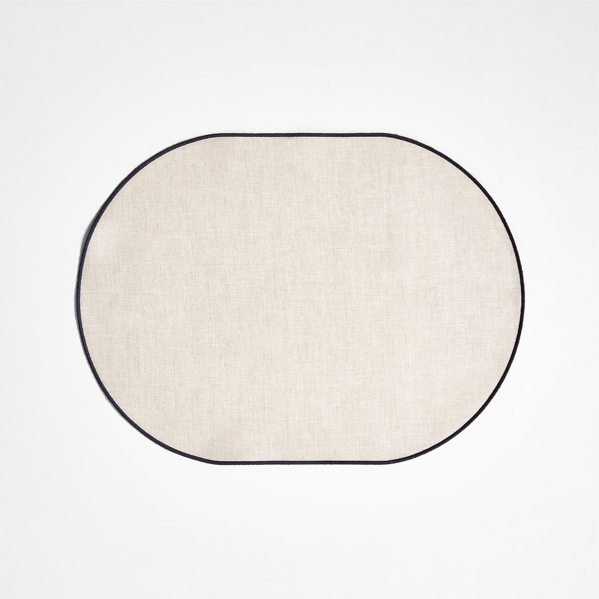 CRATE & BARREL - Individual Lino Natural Borde Crate&Barrel