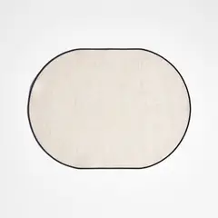 CRATE & BARREL - Individual Lino Natural Borde Crate&Barrel
