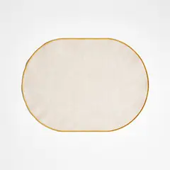 CRATE & BARREL - Individual Lino Natural Borde Crate&Barrel