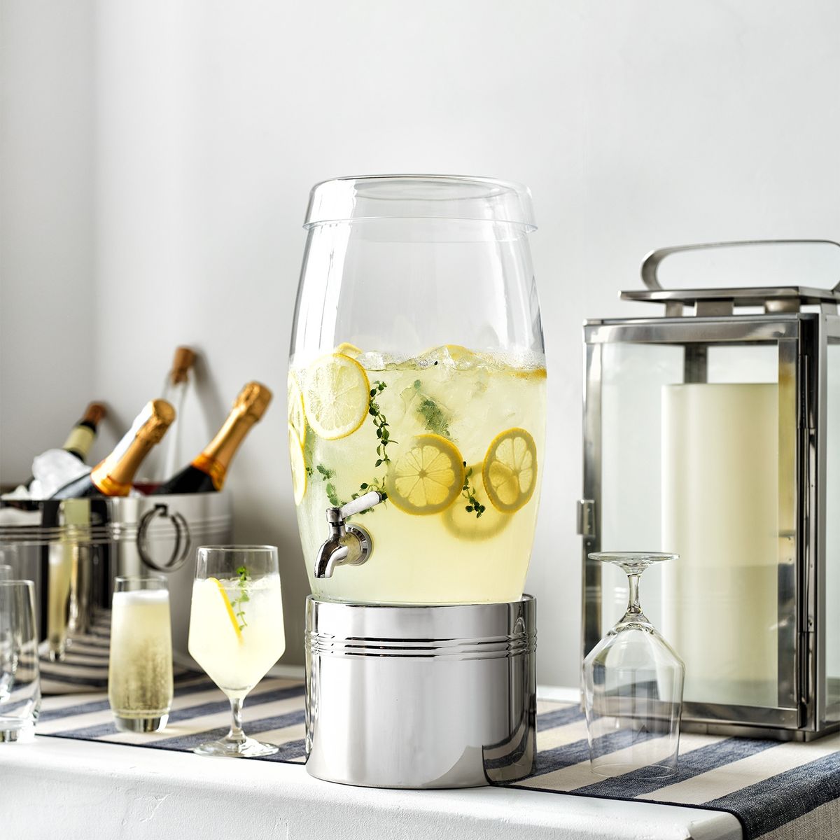 CRATE & BARREL - Camino Mesa Merrow Rayas 305 cm Crate&Barrel