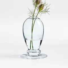 CRATE & BARREL - Jarrón Ohelia Vidrio Transparente 13Cm