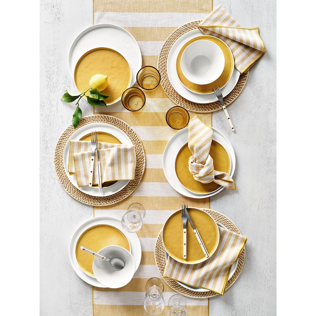 CRATE & BARREL - Camino Mesa Merrow Rayas 305 cm Crate&Barrel