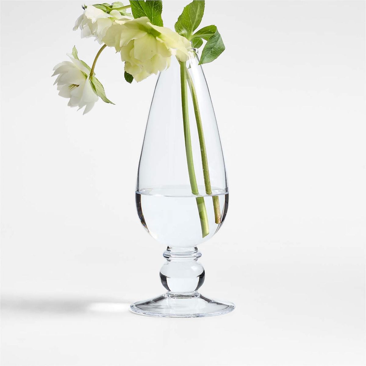 CRATE & BARREL - Jarrón Ohelia Vidrio Transparente 20Cm Crate & Barrel