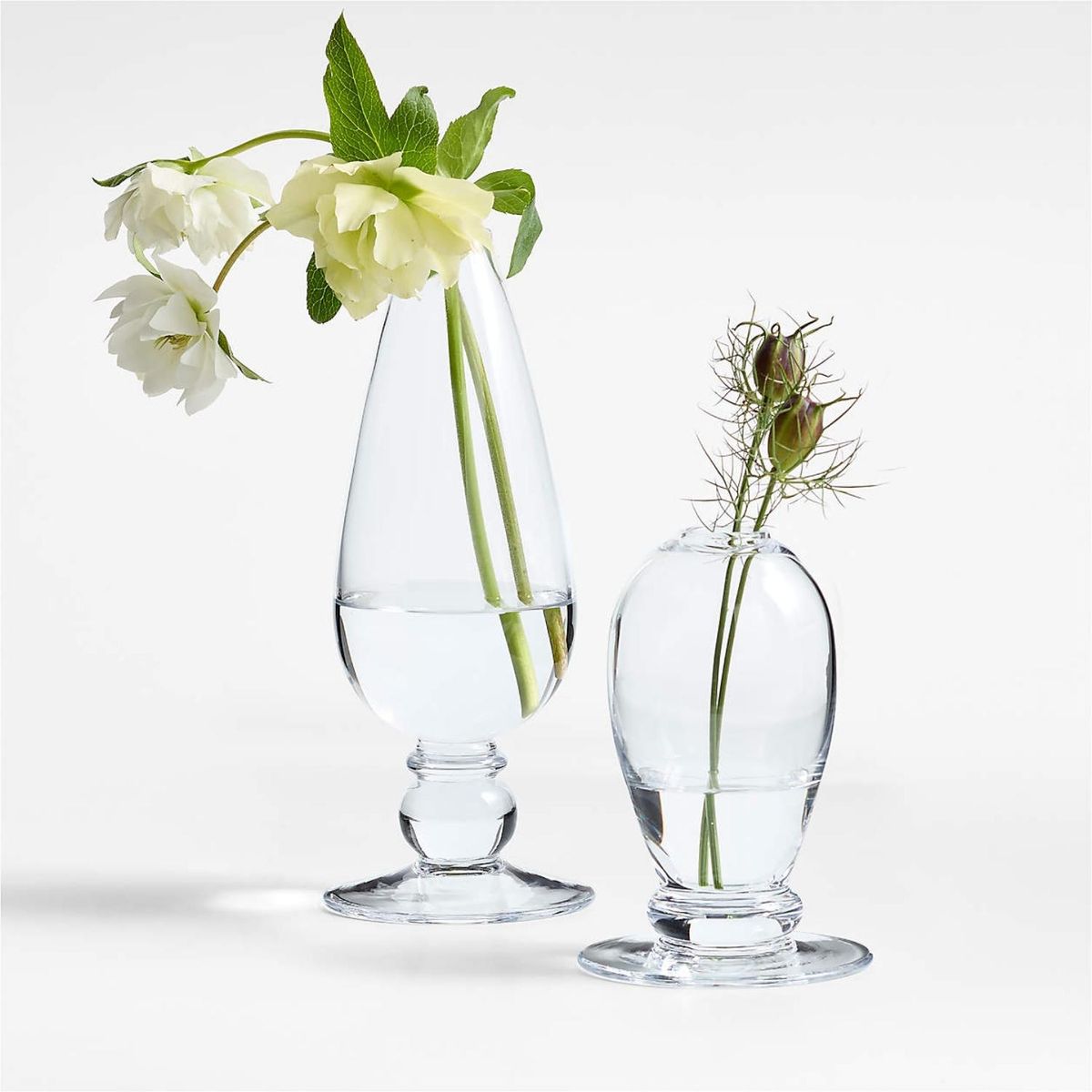 CRATE & BARREL - Jarrón Ohelia Vidrio Transparente 20Cm Crate & Barrel