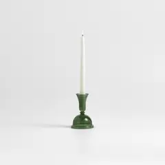 CRATE & BARREL - Candelabro Milano Vidrio Verde 24 Cm