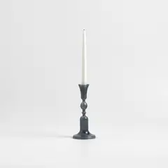 CRATE & BARREL - Candelabro Milano Vidrio Azul 24 Cm