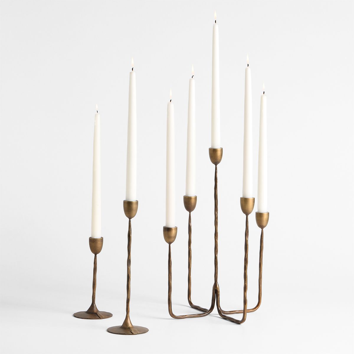 CRATE & BARREL - Candelabro Bateau Laton 18 Cm Crate & Barrel