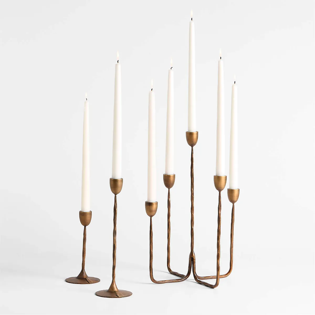 CRATE & BARREL - Candelabro Bateau Laton 18 Cm Crate & Barrel