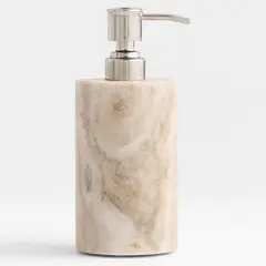 CRATE & BARREL - Jabonera Tuscan Marble beige