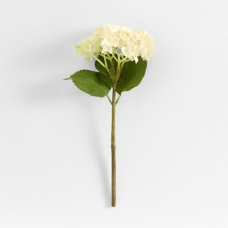 CRATE & BARREL Tallo Artificial Hortensia Crema 36 Cm