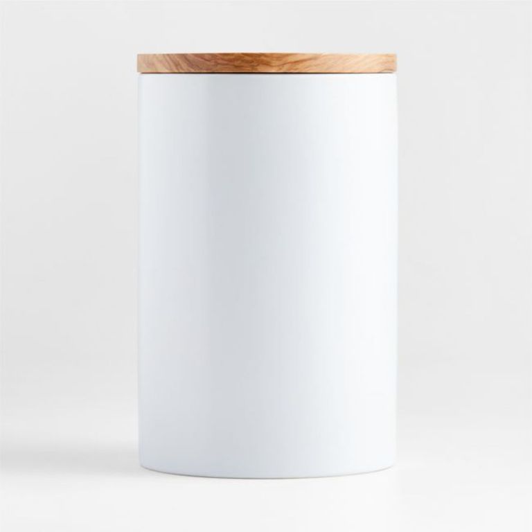 CRATE & BARREL Contenedor Olivewood