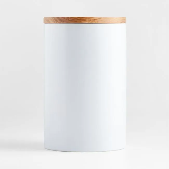 CRATE & BARREL - Contenedor Olivewood Crate & Barrel