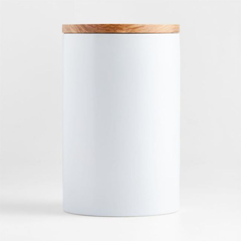 CRATE & BARREL - Contenedor Olivewood Crate & Barrel