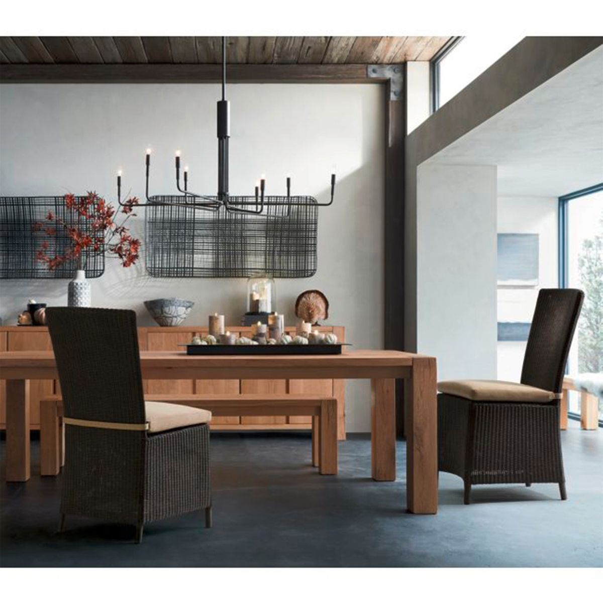 CRATE & BARREL - Arte de Pared Enrejado Rectangular Crate & Barrel