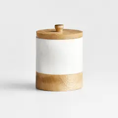 CRATE & BARREL - Contenedor Marmol Madera