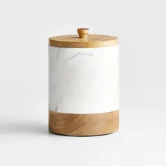 CRATE & BARREL - Contenedor Marmol Madera