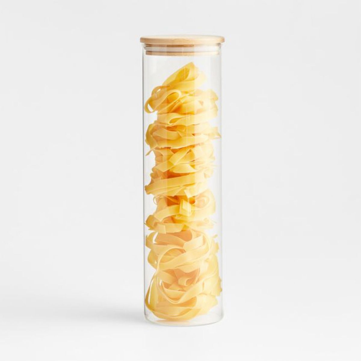 CRATE & BARREL - Contenedor Al Vidrio Y Tapa Bambo Crate & Barrel