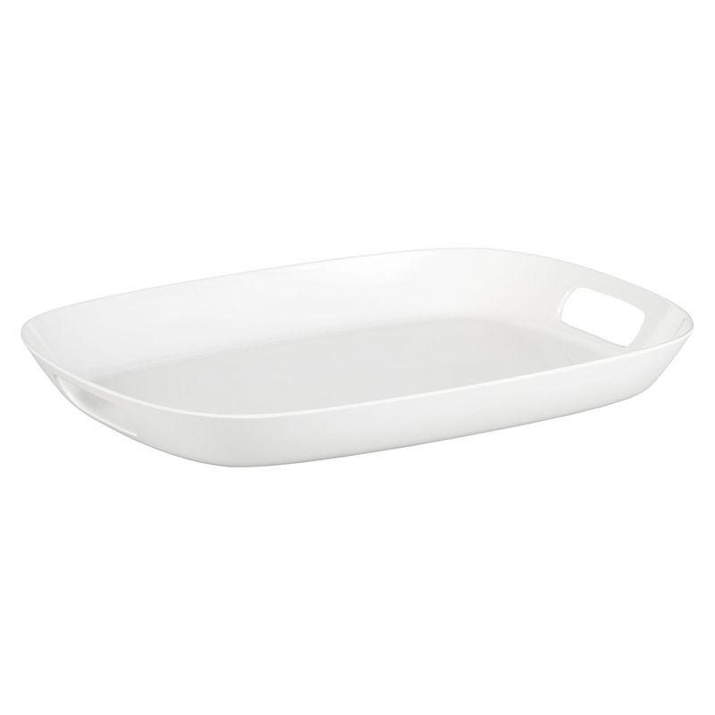 CRATE & BARREL - Bandeja Con Asas Lunea Melamina