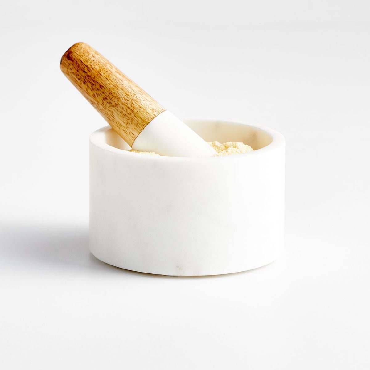 CRATE & BARREL - Mortero Marmol Madera Crate & Barrel