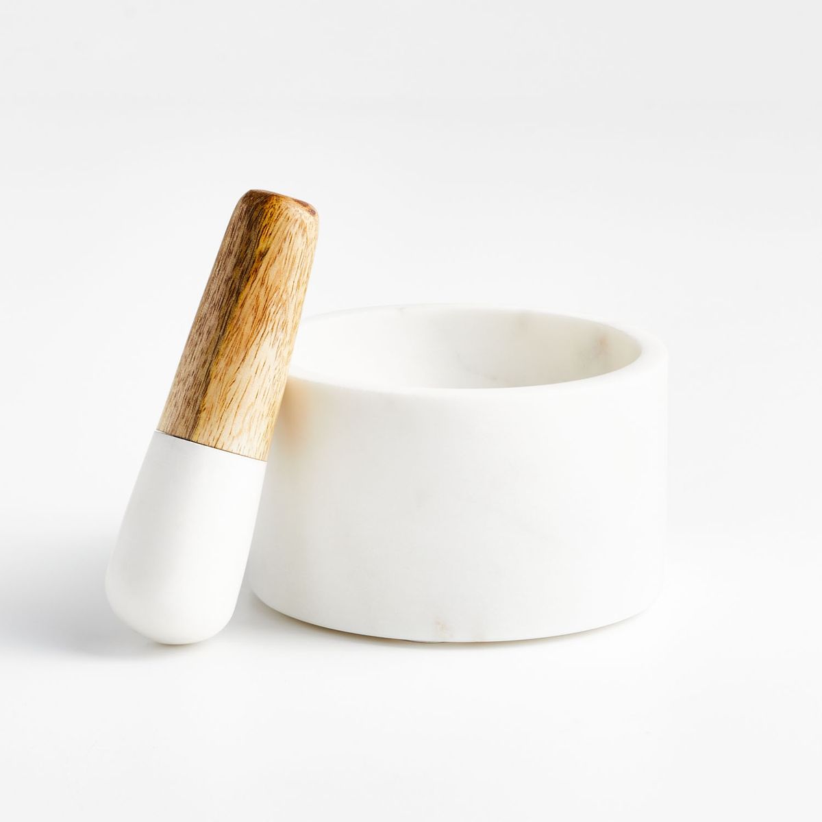 CRATE & BARREL - Mortero Marmol Madera Crate & Barrel