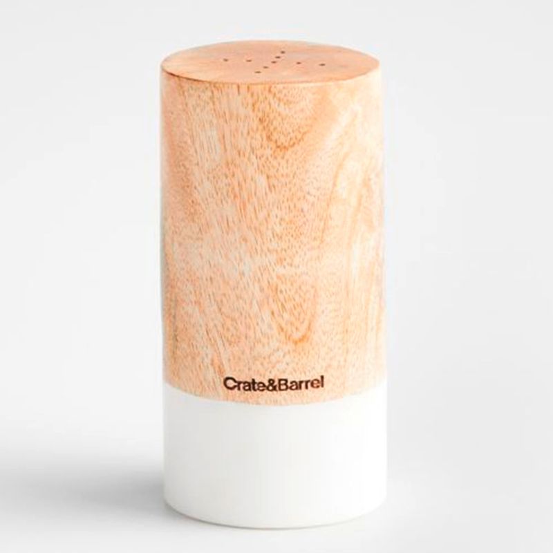 CRATE & BARREL - Salero Mármol Madera Crate & Barrel