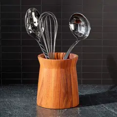 CRATE & BARREL - Porta Utensilios Acacia