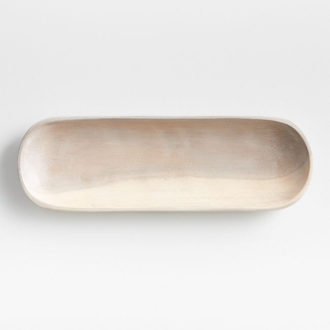 CRATE & BARREL - Fuente Ovalada White Tondo Crate & Barrel