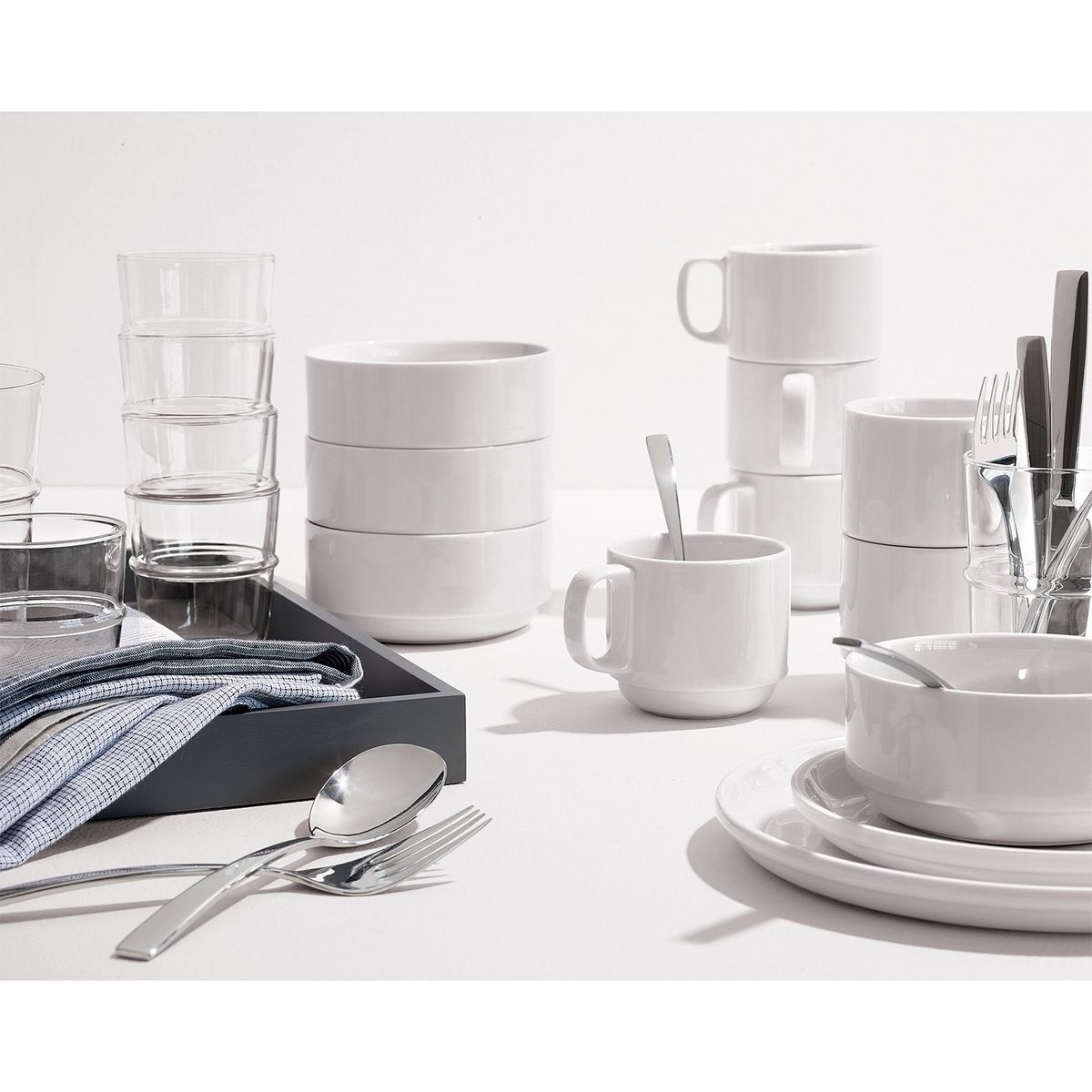 CRATE & BARREL - Set De 4 Servilletas De Lino Suits Crate & Barrel