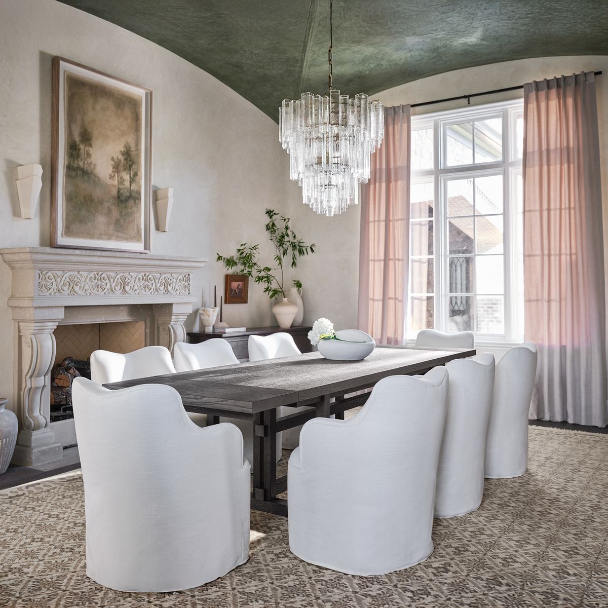 CRATE & BARREL - Mesa Comedor Basque Marrón 208Cm Crate & Barrel