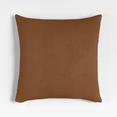 CRATE & BARREL - Funda Cojín Lino 50X50 Cm Café