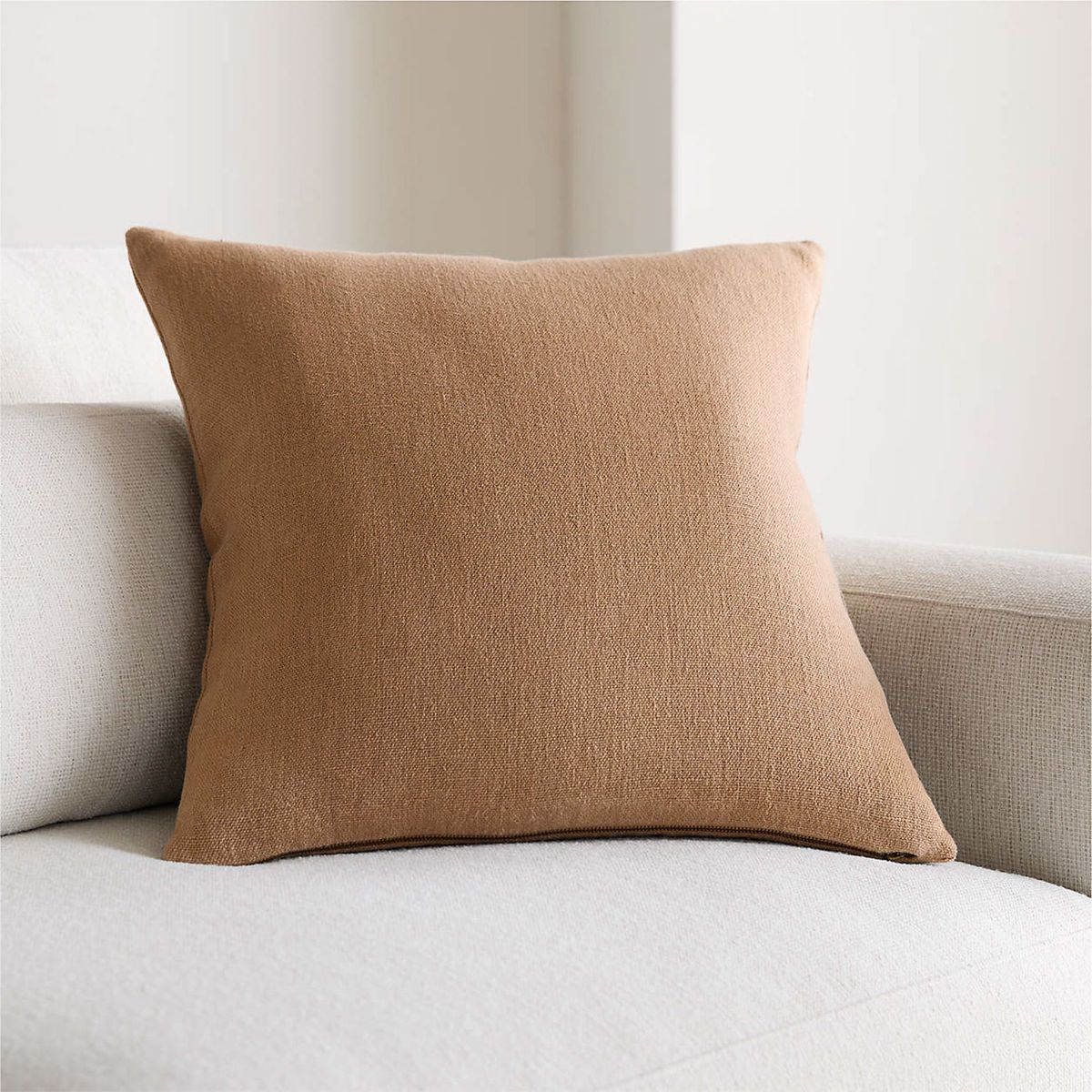 CRATE & BARREL - Funda De Cojín Lino Sierra Tan Crate & Barrel